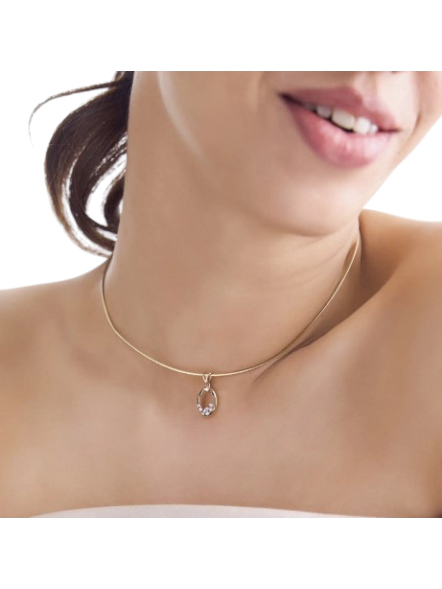 Trendy Design 925 Sterling Silver CZ Stones Rose Gold Plated Pendant With Chain For Women By Kesardeep